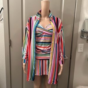 Anne Cole 2-piece swim skirt, top and coverup.